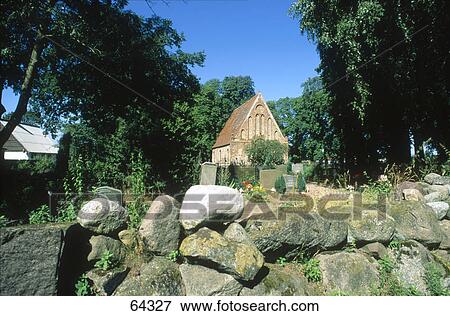 Church surrounded by trees, Garz Island, Usedom, Mecklenburg-Vorpommern, Germany View Large Photo Image Stock Photo - Church surrounded by trees, Garz Island, Usedom, Mecklenburg-Vorpommern, Germany . Fotosearch