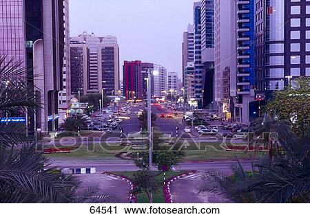 City at dusk, Abu Dhabi, United Arab Emirates View Large Photo Image Stock Image - City at dusk, Abu Dhabi, United Arab Emirates . Fotosearch