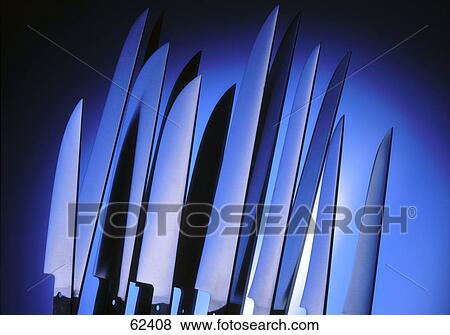 Close-up of assortment of knives View Large Photo Image Stock Photo - Close-up of assortment of knives . Fotosearch