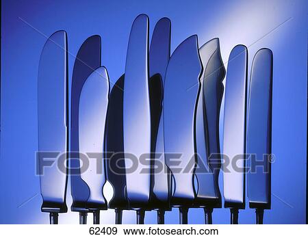 Close-up of assortment of knives View Large Photo Image Stock Photo - Close-up of assortment of knives . Fotosearch