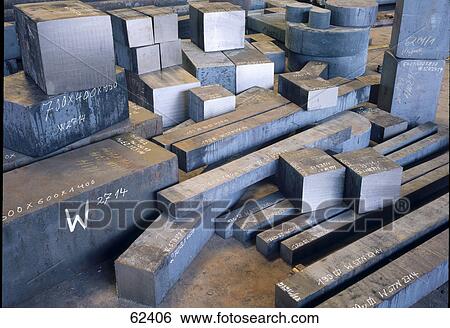 Stock Photograph - Close-up of blocks of steel . Fotosearch