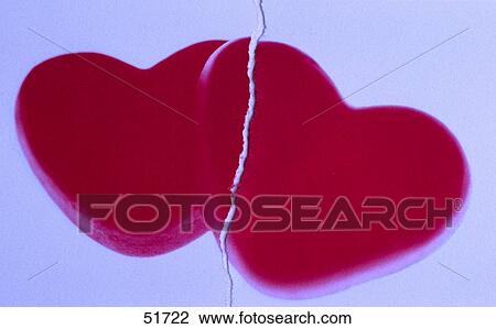 Stock Image - Close-up of broken heart . Fotosearch