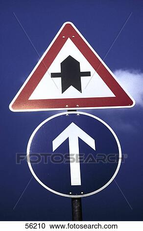 Stock Image - Close-up of directional sign . Fotosearch