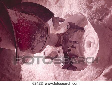 Close-up of drill bit in salt mine View Large Photo Image Stock Image - Close-up of drill bit in salt mine . Fotosearch