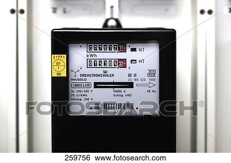 Close-up of electric meter View Large Photo Image Stock Photograph - Close-up of electric meter . Fotosearch
