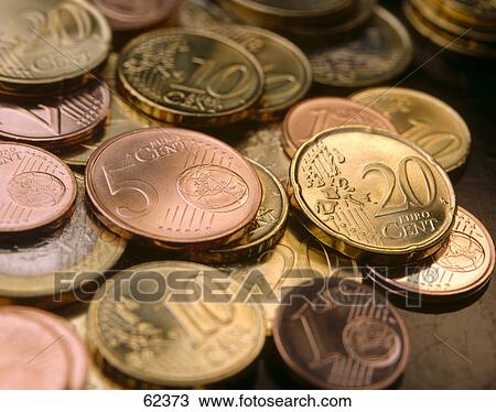 Close-up of European Union coins View Large Photo Image Stock Image - Close-up of European Union coins . Fotosearch