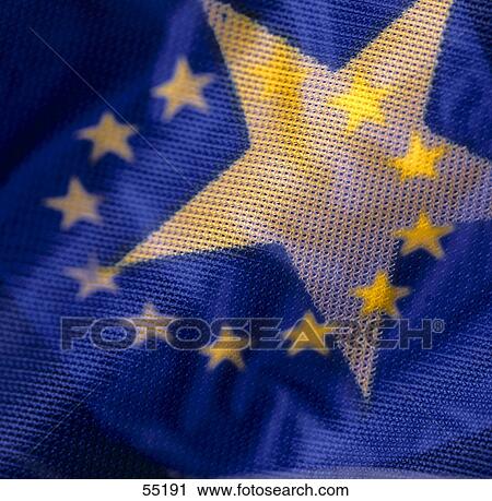 Close-up of European Union flag View Large Photo Image Stock Image - Close-up of European Union flag . Fotosearch
