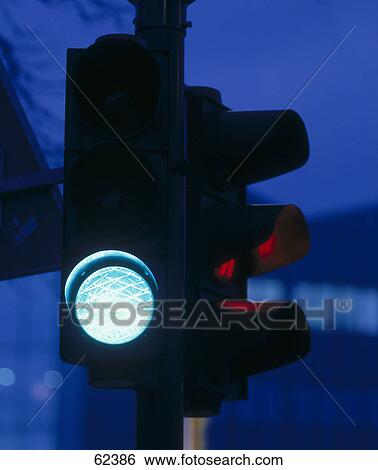 Close-up of green traffic light View Large Photo Image Stock Photograph - Close-up of green traffic light . Fotosearch