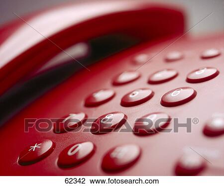 Stock Image - Close-up of landline telephone . Fotosearch