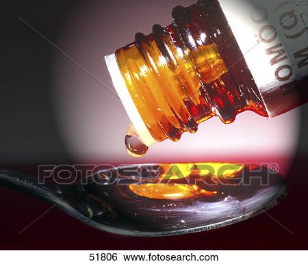 Close-up of medicine being poured into spoon View Large Photo Image Stock Photograph - Close-up of medicine being poured into spoon . Fotosearch