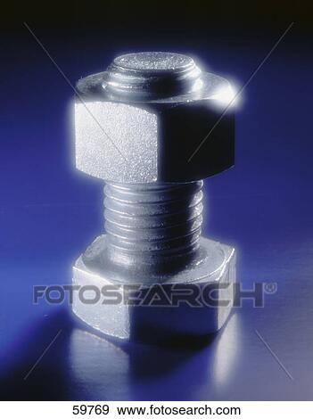 Close-up of nut and bolt View Large Photo Image Stock Photo - Close-up of nut and bolt . Fotosearch