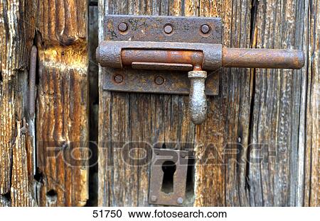Close-up of old wooden door View Large Photo Image Stock Image - Close-up of old wooden door . Fotosearch