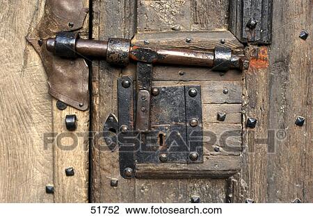 Close-up of old wooden door View Large Photo Image Stock Image - Close-up of old wooden door . Fotosearch