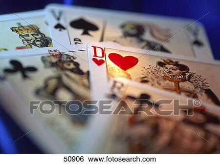 Close-up of playing cards View Large Photo Image Stock Photograph - Close-up of playing cards . Fotosearch