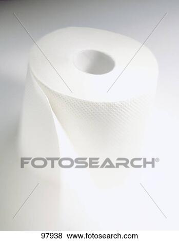 Close-up of roll of toilet paper View Large Photo Image Stock Photo - Close-up of roll of toilet paper . Fotosearch