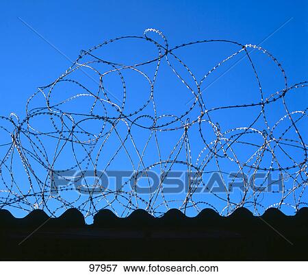Close-up of tangled wire on roof View Large Photo Image Stock Photo - Close-up of tangled wire on roof . Fotosearch
