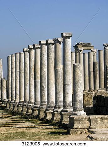 Columns at the excavation site of Perge, Turkey View Large Photo Image Stock Photography - Columns at the excavation site of Perge, Turkey . Fotosearch