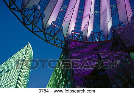 Cupola of building, Sony Center, Potsdamer Platz, Berlin, Germany View Large Photo Image Stock Image - Cupola of building, Sony Center, Potsdamer Platz, Berlin, Germany . Fotosearch