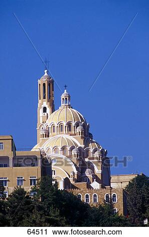 Dome of basilica, Basilica of St. Paul, Harissa, Lebanon View Large Photo Image Stock Image - Dome of basilica, Basilica of St. Paul, Harissa, Lebanon . Fotosearch