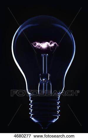 Stock Photo - Electric bulb with filament . Fotosearch