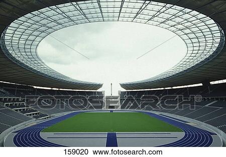 Empty soccer stadium, Olympic Stadium, Berlin, Germany View Large Photo Image Stock Image - Empty soccer stadium, Olympic Stadium, Berlin, Germany . Fotosearch