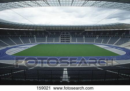 Empty soccer stadium, Olympic Stadium, Berlin, Germany View Large Photo Image Stock Image - Empty soccer stadium, Olympic Stadium, Berlin, Germany . Fotosearch