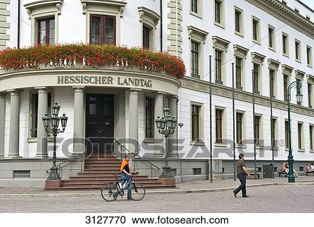 Entrance of a government building, Wiesbaden, Germany View Large Photo Image Stock Image - Entrance of a government building, Wiesbaden, Germany . Fotosearch