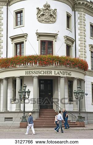Entrance of a government building, Wiesbaden, Germany View Large Photo Image Stock Photograph - Entrance of a government building, Wiesbaden, Germany . Fotosearch