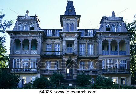 Facade of a spa resort, Spa Seaside Resort Villa, Heringsdorf, Usedom Island, Mecklenburg-Western Pomerania, Germany View Large Photo Image Stock Photograph - Facade of a spa resort, Spa Seaside Resort Villa, Heringsdorf, Usedom Island, Mecklenburg-Western Pomerania, Germany . Fotosearch