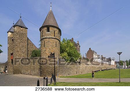 Facade of castle, Helpoort, Maastricht, Limburg, Netherlands View Large Photo Image Stock Photo - Facade of castle, Helpoort, Maastricht, Limburg, Netherlands . Fotosearch