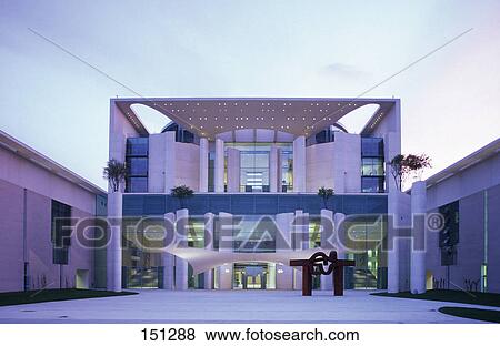 Stock Photo - Facade of government building, German Chancellery, Berlin, Germany . Fotosearch
