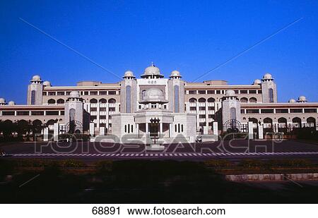 Stock Image - Facade of government building, Islamabad, Pakistan . Fotosearch