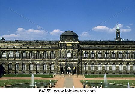 Stock Photo - Facade of palace, Zwinger Palace, Dresden, Saxony, Germany . Fotosearch