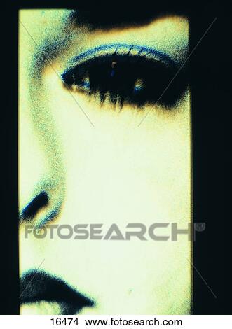 face of a woman, close-up View Large Photo Image Picture - face of a woman, close-up . Fotosearch