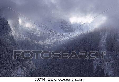 Fog on mountain, Bavaria, Germany View Large Photo Image Picture - Fog on mountain, Bavaria, Germany . Fotosearch