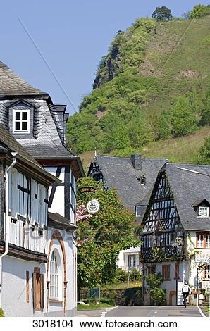 Half-timber houses in Rissbach, Traben-Trarbach, Rhineland-Palatinate, Germany View Large Photo Image Picture - Half-timber houses in Rissbach, Traben-Trarbach, Rhineland-Palatinate, Germany . Fotosearch
