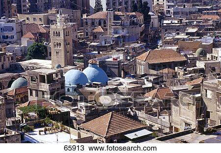 High angle view of buildings in city, Tripoli, Lebanon View Large Photo Image Stock Image - High angle view of buildings in city, Tripoli, Lebanon . Fotosearch