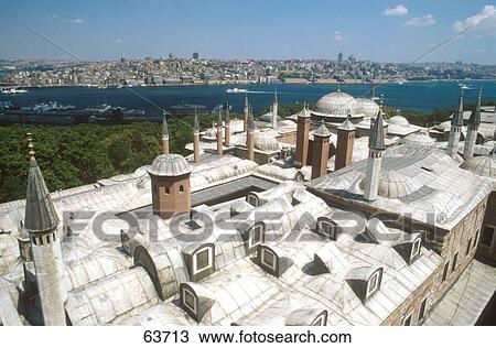 High angle view of mosque at coast, Topkapi Palace, Istanbul, Turkey View Large Photo Image Stock Image - High angle view of mosque at coast, Topkapi Palace, Istanbul, Turkey . Fotosearch