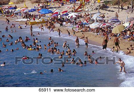 High angle view of people in sea, Byblos, Lebanon View Large Photo Image Stock Image - High angle view of people in sea, Byblos, Lebanon . Fotosearch