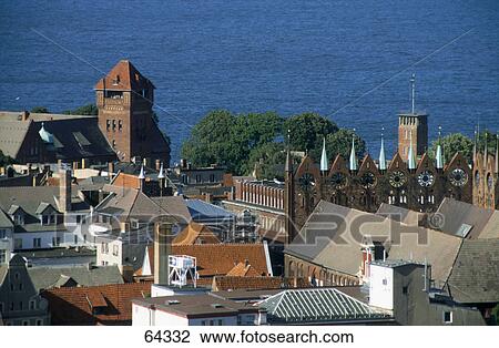 High angle view of town at coast, Stralsund, Mecklenburg-Vorpommern, Germany High angle view of town at coast, Stralsund, Mecklenburg-Vorpommern, Germany View Large Photo Image Stock Image - High angle view of town at coast, Stralsund, Mecklenburg-Vorpommern, Germany High angle view of town at coast, Stralsund, Mecklenburg-Vorpommern, Germany . Fotosearch