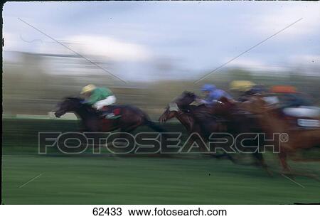 horse race, blurred View Large Photo Image Stock Image - horse race, blurred . Fotosearch