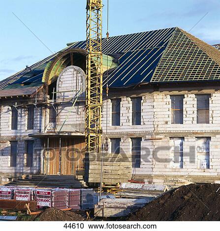 House under construction View Large Photo Image Stock Image - House under construction . Fotosearch