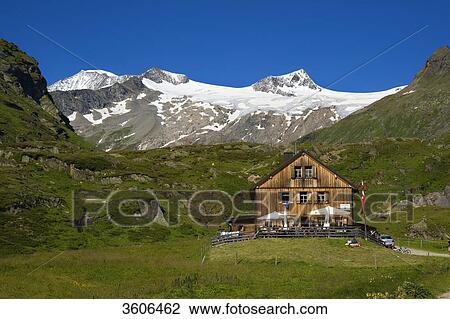 Hut at the Grossvenediger, Alps, Austria View Large Photo Image Stock Image - Hut at the Grossvenediger, Alps, Austria . Fotosearch