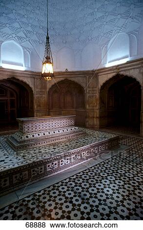 Stock Photo - Interiors of mausoleum, Lahore, Pakistan . Fotosearch