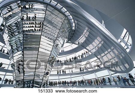 Interiors of parliament building, Reichstag Dome, Berlin, Germany View Large Photo Image Stock Image - Interiors of parliament building, Reichstag Dome, Berlin, Germany . Fotosearch