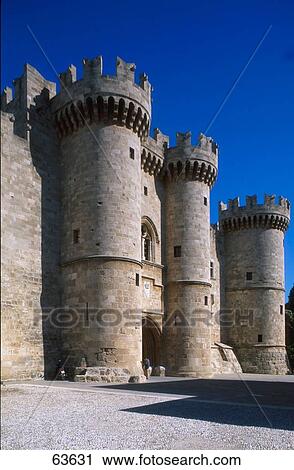 Low angle view of castle, Grand Masters Palace, Greece View Large Photo Image Stock Image - Low angle view of castle, Grand Masters Palace, Greece . Fotosearch