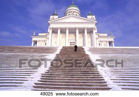 Low angle view of cathedral, Helsinki Cathedral, Finland View Large Photo Image Stock Photography - Low angle view of cathedral, Helsinki Cathedral, Finland . Fotosearch