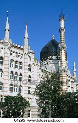 Low angle view of old cigarette factory, Yenidze, Dresden, Saxony, Germany View Large Photo Image Stock Photography - Low angle view of old cigarette factory, Yenidze, Dresden, Saxony, Germany . Fotosearch