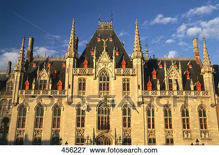Low angle view of Provincial Court building, Bruges, Belgium View Large Photo Image Stock Photo - Low angle view of Provincial Court building, Bruges, Belgium . Fotosearch