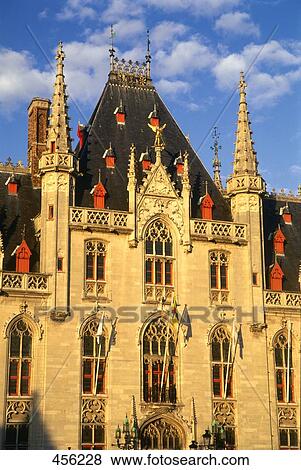 Low angle view of Provincial Court building, Bruges, Belgium View Large Photo Image Stock Photo - Low angle view of Provincial Court building, Bruges, Belgium . Fotosearch
